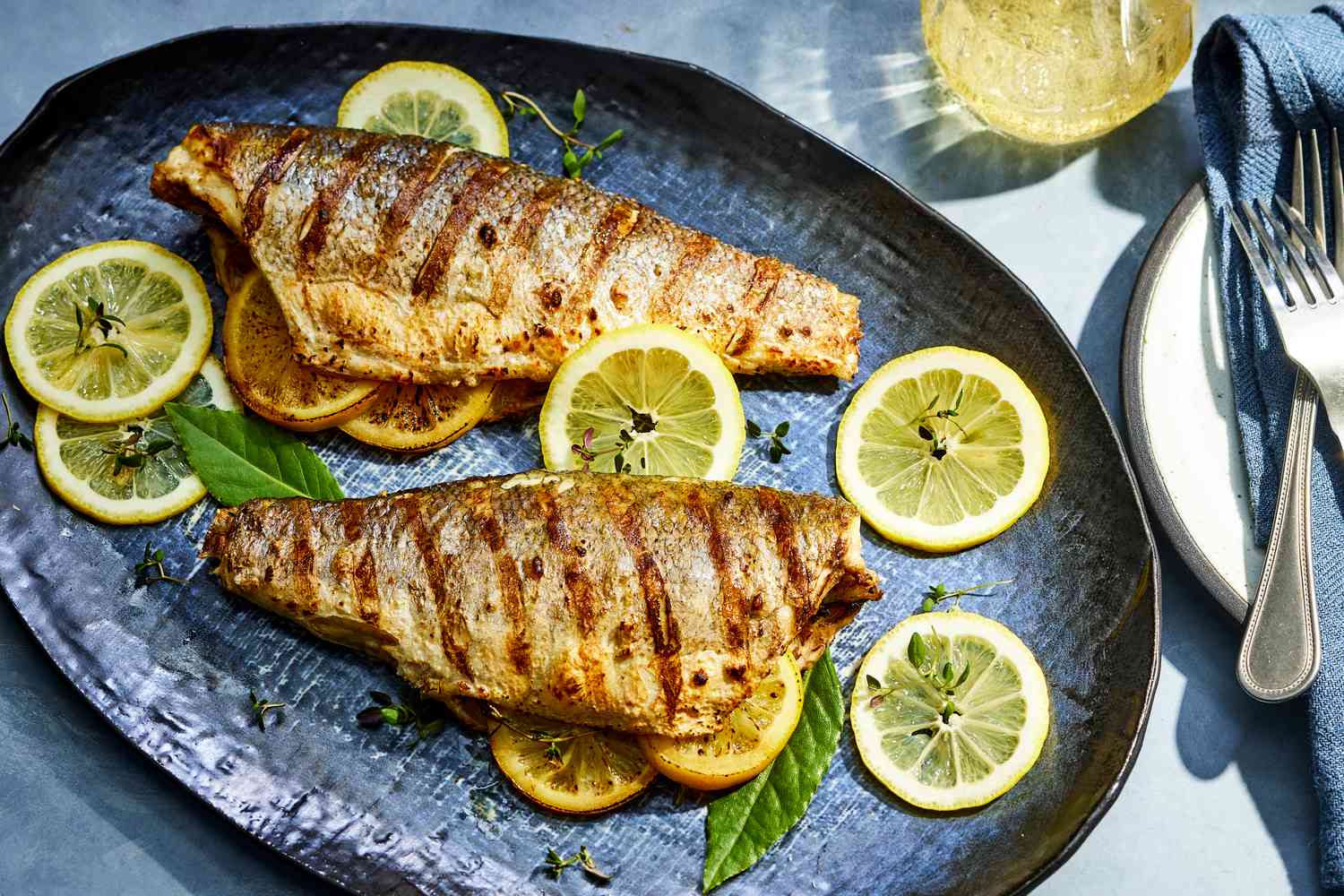 Grilled branzino