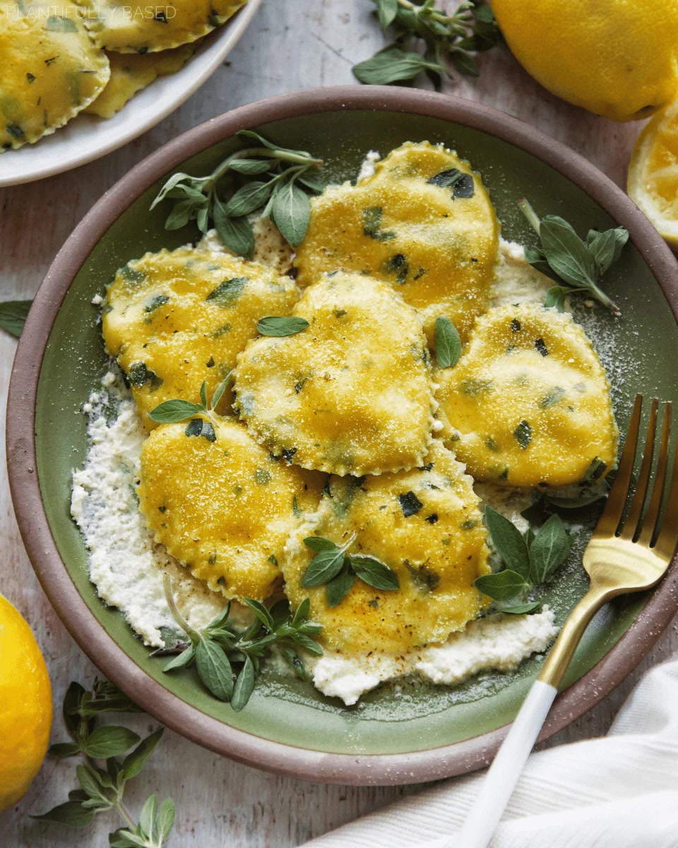 Lemon ricotta ravioli